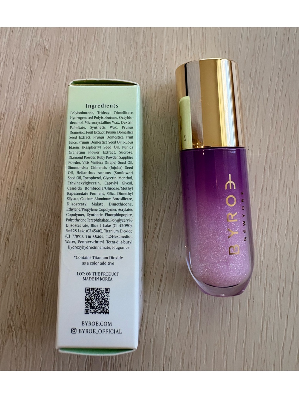 BYROE Sugar Plum Shimmer Lip Oil 3.7mL NEW - Picture 3 of 3